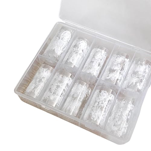 Nägelfolien Kunsttransfer Folienaufkleber Blütenblatt Kleber Aufkleber Für DIYs Decors Decors Blumennagelversorgungen von UncleS