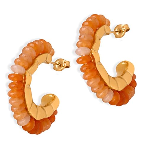 Natursteinohrringe Böhmen Mit Multi Farb Stilvollen Hengsten Für Mode Frauen Und Mädchen Vintage Ästhetische Ohrringe Geeignet von UncleS