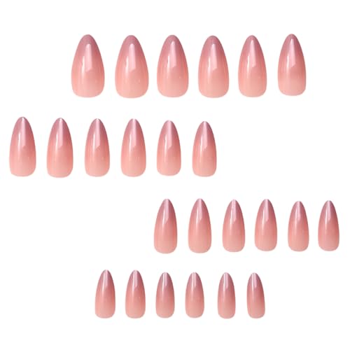Ovale Mandel Acrylpresse Auf Nägeln 24 Pcs Maniküre Falsch Mit Glänzendem Finish Für Frauen Und Mädchen Press Auf von UncleS