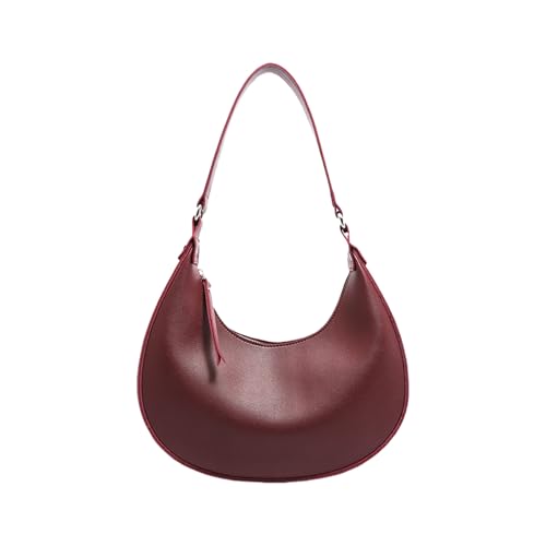 PU Leder Umhängetasche Für Frauen Stilvolle Achselhalte Geldbeutel Fester Farbpeakpit Trendy Handtasche PU Leder Schulter Für Frauen Handtasche Achsel Achselhöhle Unterarm von UncleS