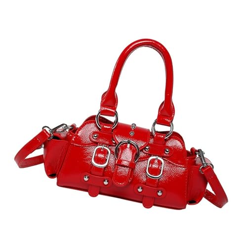 Punk Styles Crossbody Tasche Für Frauen Trendige Schulter PU Leder Tägliche Handtasche Geldbeutel Top Dating Frauen Crossbody PU Leder Schulter Punk Styles Handtasche Pendeln von UncleS