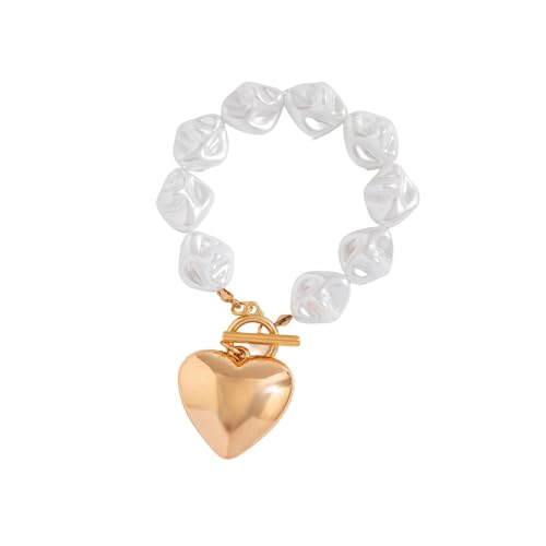 Romance Heart Hollow Designs Halskette/Armband Und Armband Set Mit Flachen Perlen Und Perlen Für Tägliche Verschleiß Oder Partys Perlenperlen Set Romance Heart Hollow Designs Halskette/Armband Und Armband Set Mit Flachen Perlen Und Perlen Für Tägliche Verschleiß Oder Partys Perlenperlen Set von UncleS