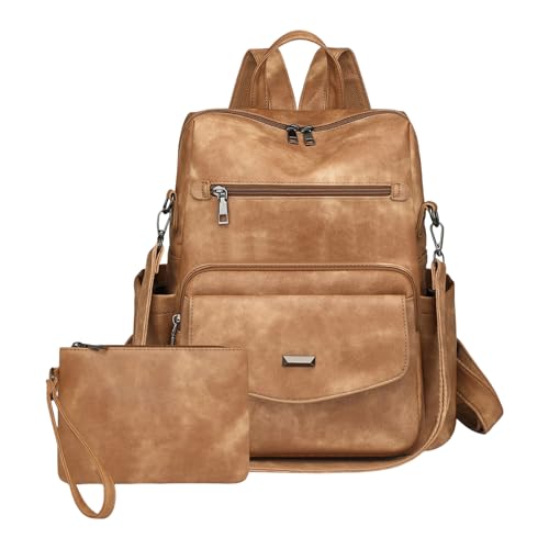 Rucksäcke Geldbeutel Frauen Wasserdichte Anti Diebstahl Leder Travel Tasche Handtasche Handtasche Frauen Rucksäcke Geldbörsen von UncleS