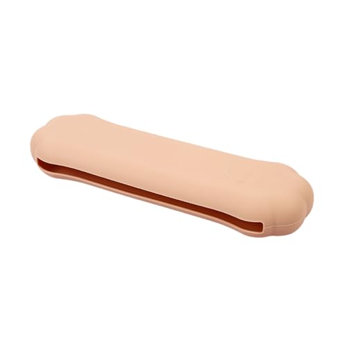 Silikon-Make-up-Pinselhalter, weiche Reise-Kosmetiktasche, tragbare Kosmetiktasche für Gesichtspinsel, Reise-Make-up-Pinseletui, Offenes Khaki von UncleS