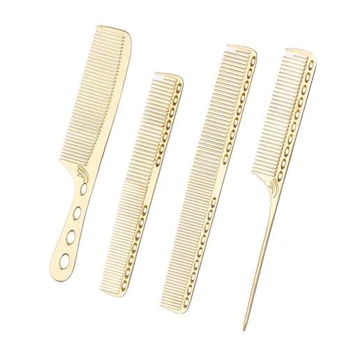 Space Aluminium Haarkamm Set Schneiden Entwirrendes Styling Heck Friseur Für Frauen Und Mädchen Metallhaarkamm Set von UncleS