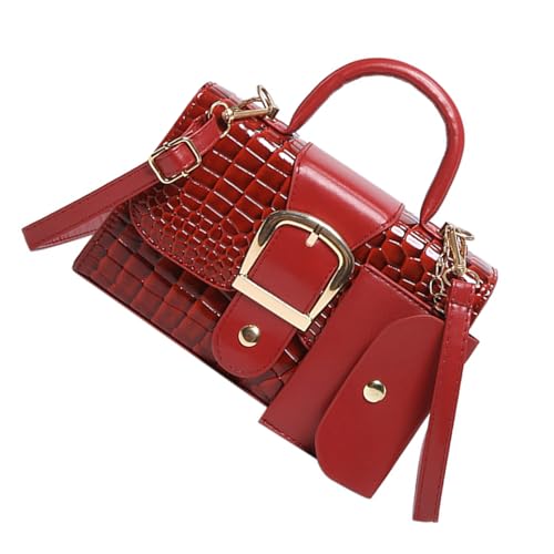 Stilvolle 2 Stücke Geprägte Textur Umhängetasche Und Handheld Geldbörse PU Schaum von UncleS