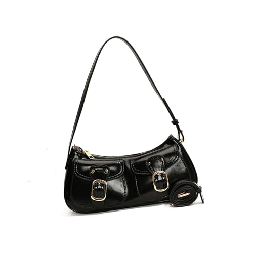 Stilvolle Kleine Crossbody Tasche Mit Verstellbaren Riemenwechsel Umhängetaschen Mode PU Leder Unterarm Geldbörse Für Den Täglichen Gebrauch Retro Satchel von UncleS