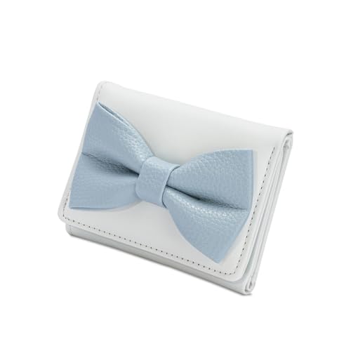 Stilvolle Münzgrundtasche PU Lederwechsel Modetrifen Wallet Kurzkarte Süße Bögen Für Reisebögen Kurzer Koreanischer Styles Münz Triufold Card Case Änderung von UncleS