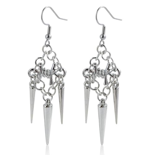 Stilvolle Quasten Nietohrohrtropfen Robuste Legierungs Modes Statement Stücke Für Trendige Frauen Damen Casual Wear Daily Use Elegante Abendohrringe von UncleS