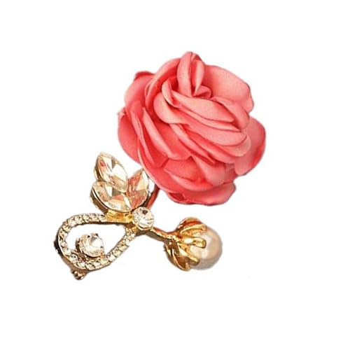 Stilvolle Rosen-Brosche verziert mit Strasssteinen, einzigartige Anstecknadel, Verzierung verleiht jedem Outfit Eleganz, Einheitsgröße, Wie beschrieben von UncleS