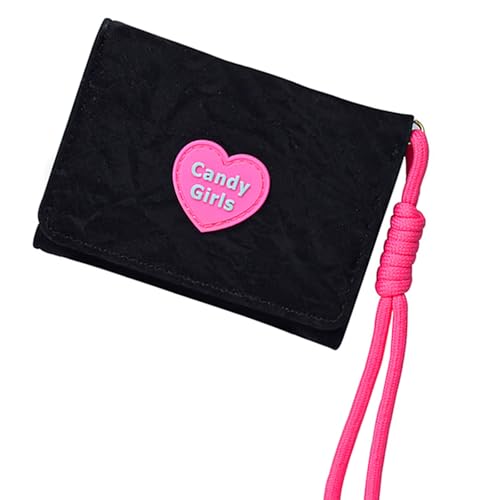 Stylish Short PU Geldbörse Mit Süßigkeiten Farbschema Integrierte Kartentaschen Und Klares Ausweis Für Frauen Brieftasche Fuchsia von UncleS