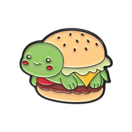 Stylish Zines Alloy Materialien Hamburger Hot Dogs Brosche Dekoration Für Trendsetters Casual Wear Und Culinary Enthusiasten Casual Outfit Pin von UncleS