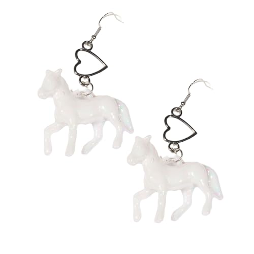 Süße Einhörner Ponys Ohrringe Acrylpferd Herzohr Ohr Anhänger Für Einzigartige Modeliebhaber Party Tragen Ohraccessoires Party Ohrringe von UncleS