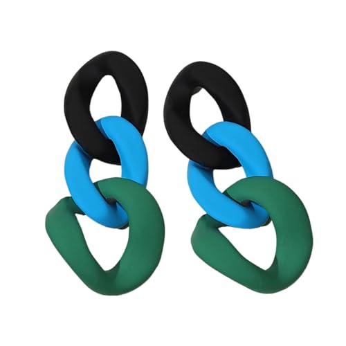 Trendy Asymmetrisch Bemalte Ohrringe Anhänger Ohrring Acryltextur Stollen Anhänger Für Frauen Und Mädchen Acryl Tropfen von UncleS