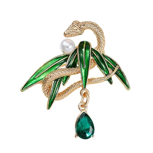 Trendy Snake Brosche Pins Schmuck Exquisite Schlangenschmuck Mit Strassdetail Für Frauen Und Männerkleidung Legierung von UncleS
