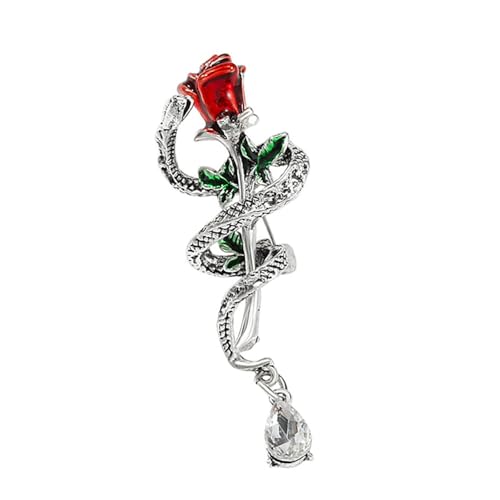 Trendy Snake Brosche Pins Schmuck Exquisite Schlangenschmuck Mit Strassdetail Für Frauen Und Männerkleidung Legierung von UncleS