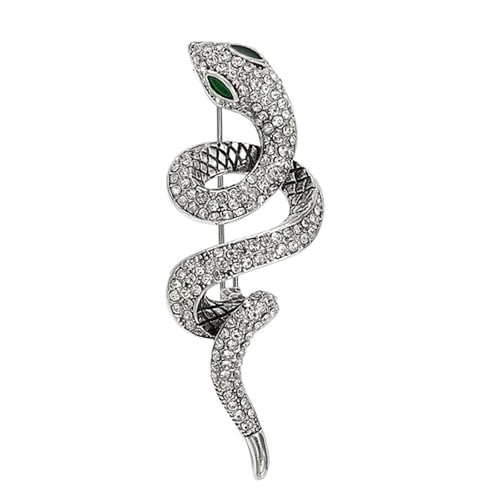 Trendy Snake Brosche Pins Schmuck Exquisite Schlangenschmuck Mit Strassdetail Für Frauen Und Männerkleidung Legierung von UncleS