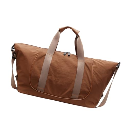 Turnbeutel mit großer Kapazität, Reisetasche, einfaches Gepäck, Fitness, Übernachtung, Wochenende für Damen und Herren, große Kapazität, Fitnessgepäck, Fitnessstudio, Training, Sport, braun, Mass von UncleS