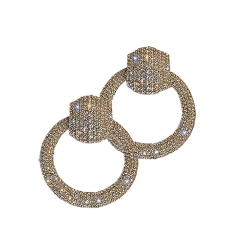 Übertriebene Kristalle Besetzt Runde Ohrringe Designs Damen Modeschmuck Für Partys Und Bankette Ohrringe von UncleS
