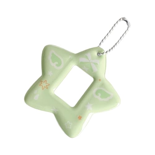 UncleS 1 Zoll Fotokartenhalter Mit Keychain Star Shape Card Photo Card Sleeve Anhänger Für Die Schule von UncleS