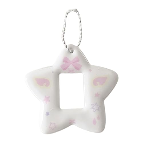 UncleS 1 Zoll Fotokartenhalter Mit Keychain Star Shape Card Photo Card Sleeve Anhänger Für Die Schule von UncleS