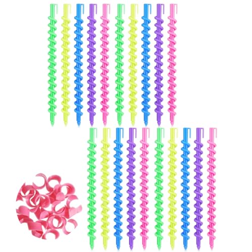 UncleS 20 Stück Spiralen Dauerwellenstäbe Hitzelose Locken Stab über Nacht Haar Roller Lockenwickler Spiralen Locken Stäbe Dauerwelle Lockenwickler Set Damen UncleS 20 Stück Spiralen Dauerwellenstäbe Hitzelose Locken Stab über Nacht Haar Roller Lockenwickler Spiralen Locken Stäbe Dauerwelle Lockenwickler Set Damen von UncleS