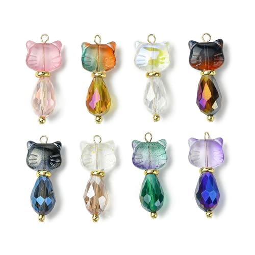 UncleS 5pcs/8pcs Handgefertigte Katzen Charme Für Schmuckzubehör Für Halsketten Und Schlüsselanhänger Ohrringe Anhänger Schmuckzuarbeiten von UncleS