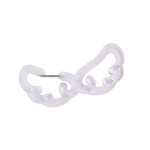 UncleS Acrylflügel/Sternform Carabiner Hook Clips Kartenhalter Keychain Tragbarer Außenschlüsselhaken Rucksack Anhänger Geschenke Acrylschnalle Schlüsselbund von UncleS