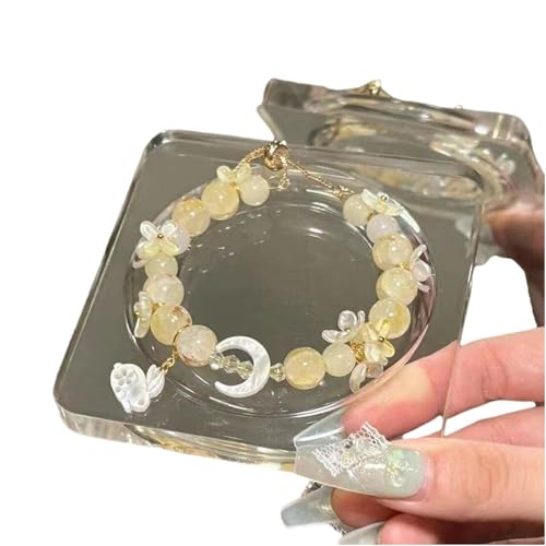 UncleS Anspruchsvolle Perlenkette Kettenperlen Armband Kette Harz Textur Geeignet Für Stilvolle Accessoire Liebhaber Frauen Kaninchen von UncleS