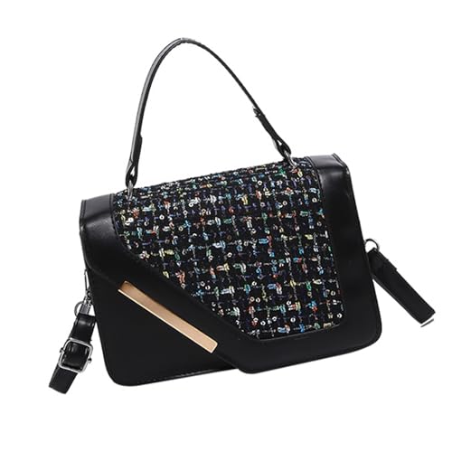 UncleS Auffällige Pailletten Crossbody Geldbörse Mit Geräumiger Innenöglichkeit PU Lederhandtasche Für Mühelose Organisation Pailletten Verziertes Tasche von UncleS