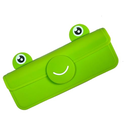 UncleS Cartoon Silikonstiftkoffer Großer Kapazität Magnetischer Stiftkasten Taste Wasserbeständig Für Studentische Büroarbeiter Cartoon Silikonstift Gehäuse von UncleS