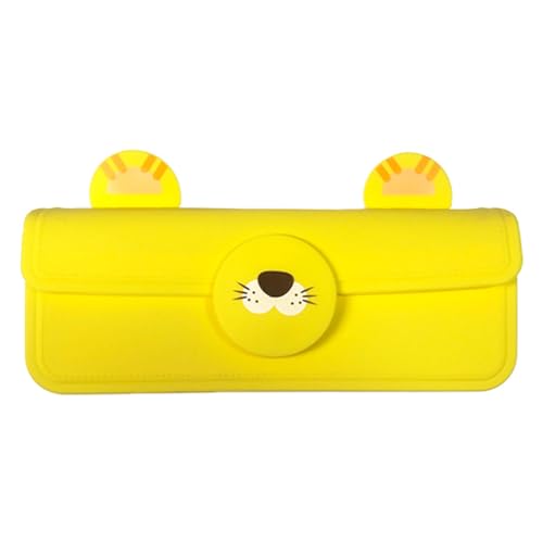 UncleS Cartoon Silikonstiftkoffer Großer Kapazität Magnetischer Stiftkasten Taste Wasserbeständig Für Studentische Büroarbeiter Cartoon Silikonstift Gehäuse von UncleS