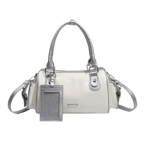 UncleS Damen-Bowlingtasche aus PU-Leder, stilvolle Crossbody-Tasche mit verstellbarem Riemen, Umhängetasche für Einkaufen und Reisen, künstlerische Mode-Tasche UncleS Damen-Bowlingtasche aus PU-Leder, stilvolle Crossbody-Tasche mit verstellbarem Riemen, Umhängetasche für Einkaufen und Reisen, künstlerische Mode-Tasche von UncleS