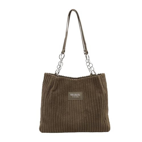 UncleS Damen Cord Unterarmtasche Mode Schulter Große Kapazität Handtasche Für Tägliche Einkäufe Und Freizeitausflüge Modkäufer von UncleS