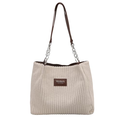 UncleS Damen Cord Unterarmtasche Mode Schulter Große Kapazität Handtasche Für Tägliche Einkäufe Und Freizeitausflüge Modkäufer von UncleS