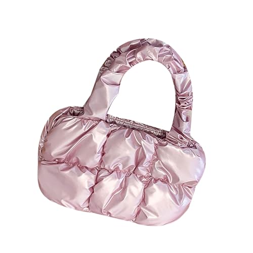 UncleS Damen Große Kapazität Umhängetasche Feste Farbpendelpendelmodells All Matching Shopping Top Frauen Handtasche Falten Einkaufen Feste Farben Schulter Obert von UncleS