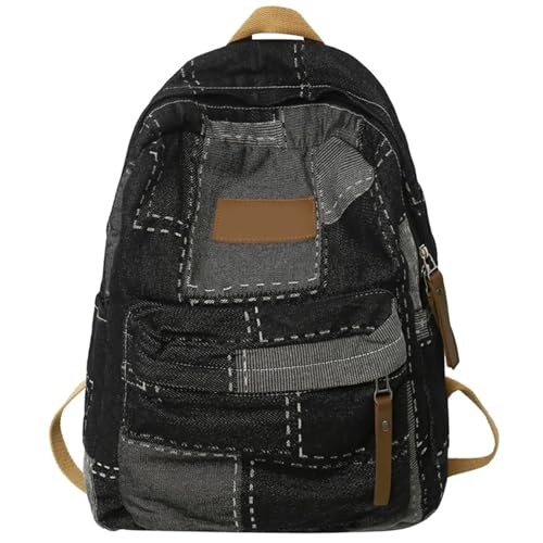 UncleS Denims Patched Rucksack Schüler School Tasche Preppy Travel Rucksack Große Kapazität Daypacks Mädchen Preppy School Denims Gepatmt Lässige Daypacks UncleS Denims Patched Rucksack Schüler School Tasche Preppy Travel Rucksack Große Kapazität Daypacks Mädchen Preppy School Denims Gepatmt Lässige Daypacks von UncleS