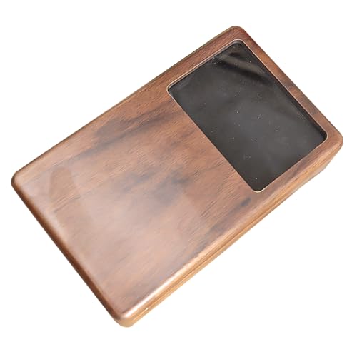 UncleS Effektive Walnussholzschmuckschatulle Tragbarer Aufbewahrungskoffer Mit Gläser Schutzkiste Für Sammler Plüsch Ausgekleidet Schmucktasche von UncleS
