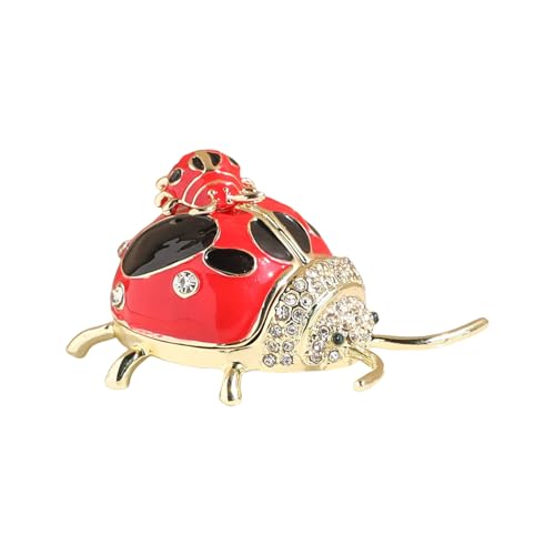 UncleS Einzigartige Mit Betle Form Schmuckhalter Für Schlafzimmer Dekoration Ringe Organisator Künstlerischer Strassstelstones Sammlerstaierkoffer Stylish Damen Accessoire von UncleS