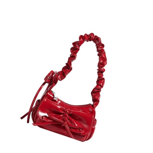 UncleS Elegant Bowknot Quadratischer Beutel Weiche Leder Schulter Geldbeutel Casual Crossbody Taschen Handtasche Für Frauen Mehrzweckanlass Tasche von UncleS