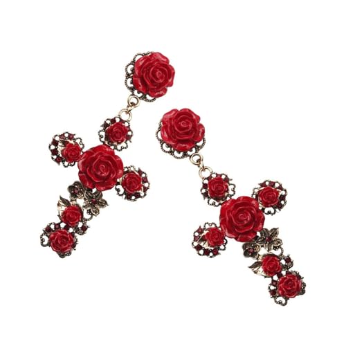 UncleS Elegante Blume baumeln Ohrringe Ohrstecker Ohrringe Raffinierte Anhänger Ohrringe Legierung Textur für Hochzeiten und Partys von UncleS