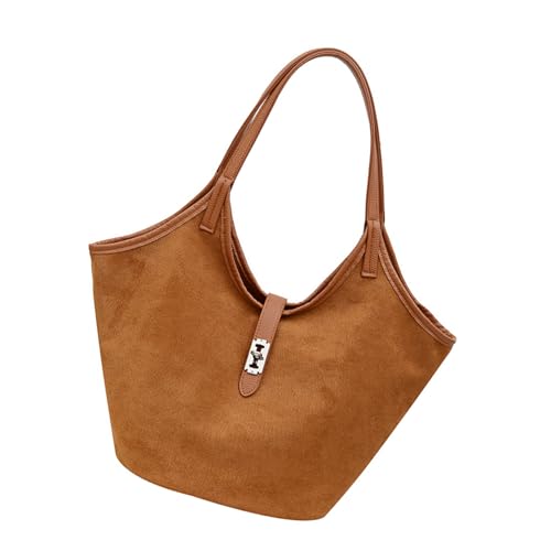 UncleS Elegante Faux Suedes Leder Umhängetasche Für Frauen Mehrzwecker Ungezwungener Eimer Handtasche Geldbörse Für Büro Und Soziale Veranstaltung Mode Suedes Bag von UncleS