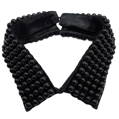 UncleS Elegante Imitationsperlen verziert, abnehmbares Kunsthalsband für Damen, modische Perlen-Lätzchen-Halskette, Accessoire, abnehmbare Halskette, Einheitsgröße, Wie beschrieben, Wie beschrieben von UncleS