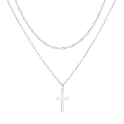 UncleS Elegante Kette Halskette Stilvoller Neckschmuck Anhänger Halskette Metall Textur Neckchain Für Verschiedene Anlässe Religiöser Christlicher Schmuck Geeignet von UncleS