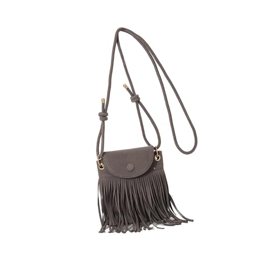 UncleS Elegante Leder Umhängetasche Mit Quasten Und Verstellbaren Gurt Crossbody Taschen Zum Täglichen Gebrauch Mode Rand Schulter von UncleS