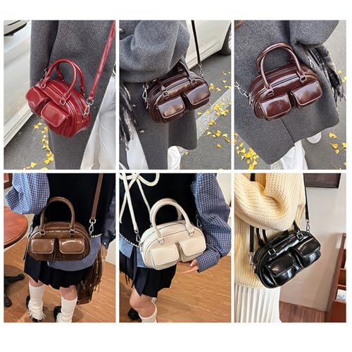 UncleS Elegante Leder Umhängetaschen Für Frauen Trendy Crossbody Tasche Mit Verstellbarem Gurthülsen Geldbeutel Handtasche Tasche Leichte Reisetaschen von UncleS