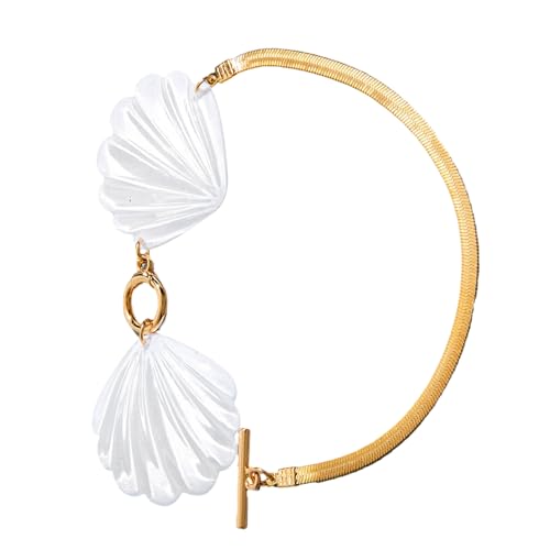 UncleS Elegante Muschelform Kochlaschenbein Knöchelkette Frau Mode Fuß Stilvoller Körperschmuck Für Frauen Mädchen Frauen Fuß von UncleS