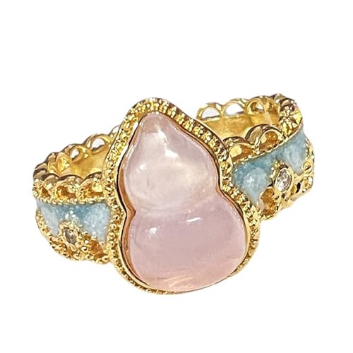 UncleS Elegante Verstellbare Blumenspitzenringe Mit Glänzendem Emailliertem Finish Chinese Inspirierte Kürbisform Schmuck Statement Ringe von UncleS