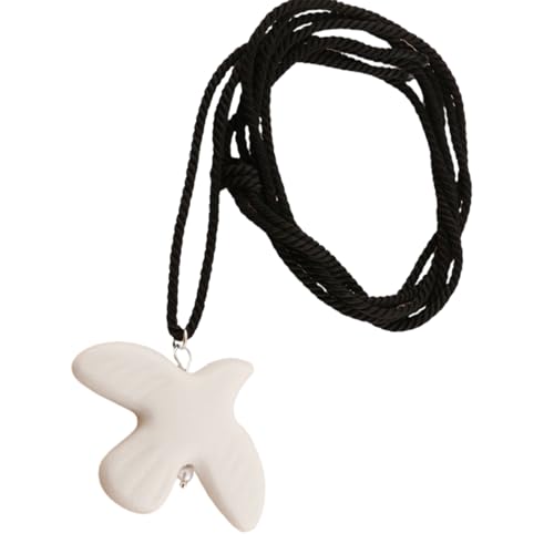 UncleS Elegante weiße Friedenstauben-Halskette, symbolisiert Liebe und Hoffnungen, stilvolle Tropfen-Ohrringe, geeignet für Frauen und Mädchen von UncleS