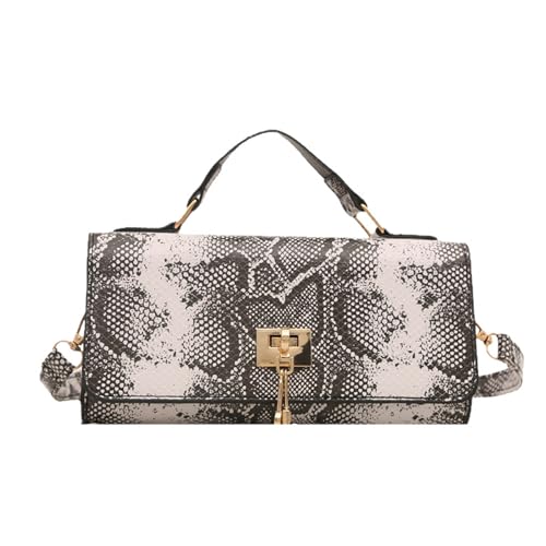 UncleS Frauen Abendtasche Trendy Crossbody Snake Print Schulter Stylish Handtasche Akkordeon Für Alltägliche Frauen Crossbody PU Leder Schulter Schlangendruck Handtasche Kleine Quadrat von UncleS